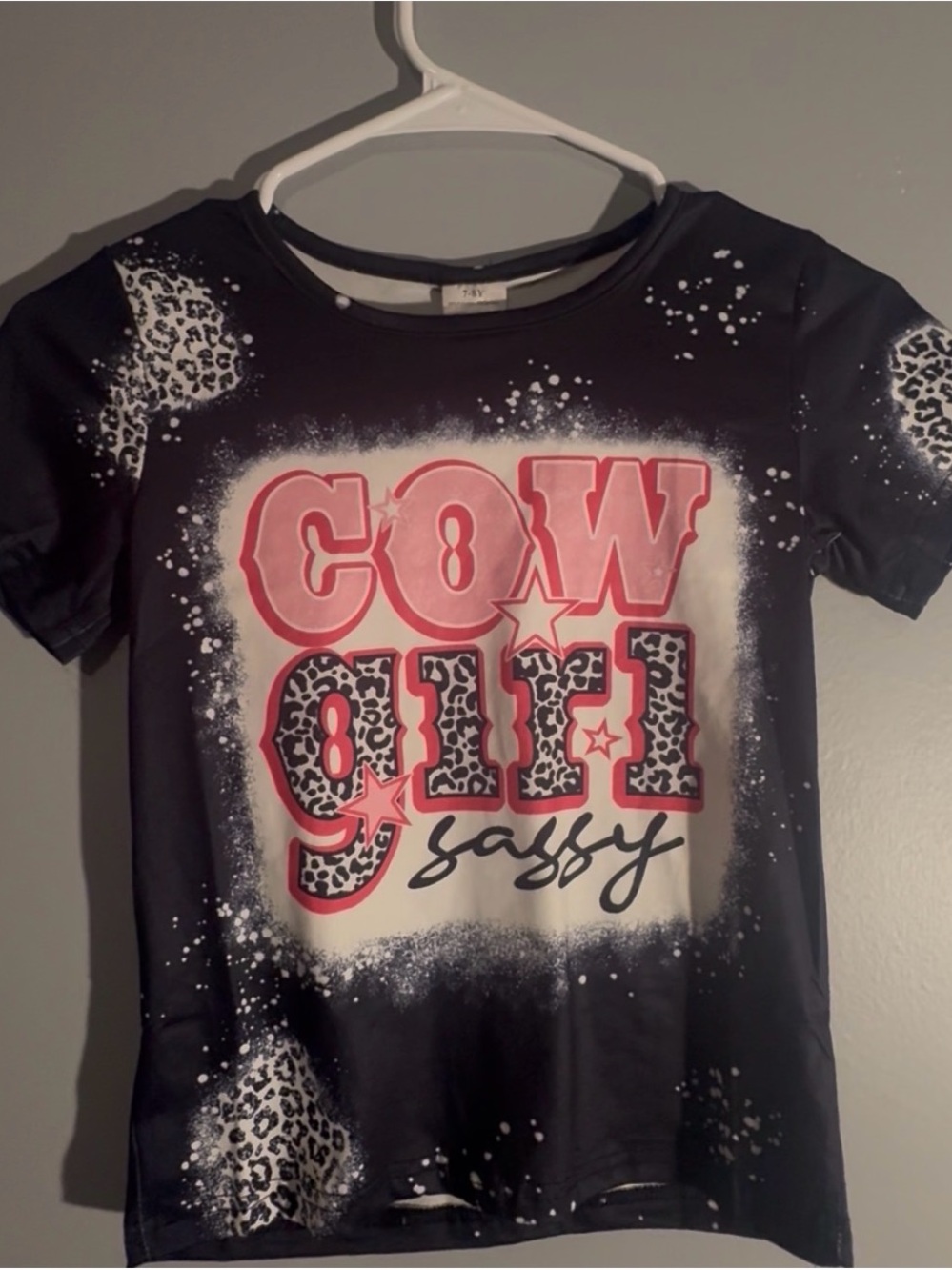 Cowgirl Sassy Graphic Tee - Black & Pink